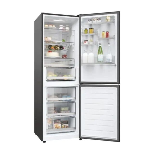 Haier HDW3618DNPD 60/40 Frost Free Fridge Freezer - Premium Inox