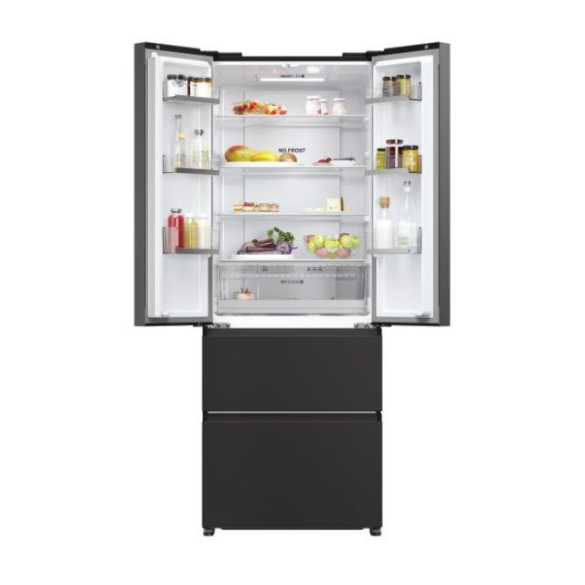 Haier HFR5719ENPB Multi Door Fridge Freezer, No Frost, Black