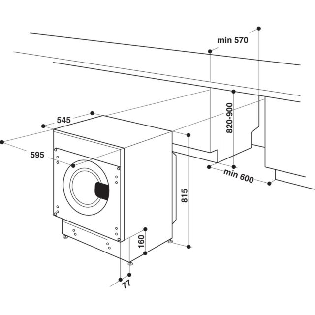 Hotpoint BIWDHG75148 7kg Wash 5kg Dry 1400rpm Washer Dryer