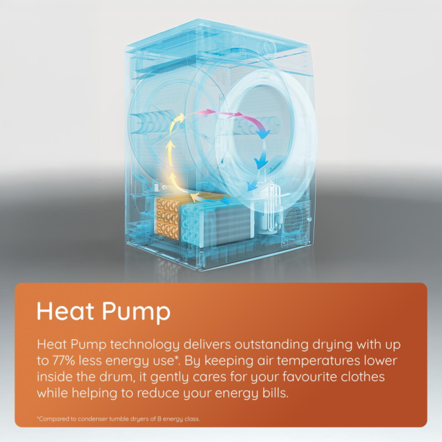 Hotpoint CHD93MWWUK 9kg Heat Pump Dryer - White