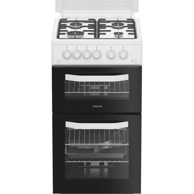 Hotpoint HDG5GCW 50cm Gas Double Oven Cooker