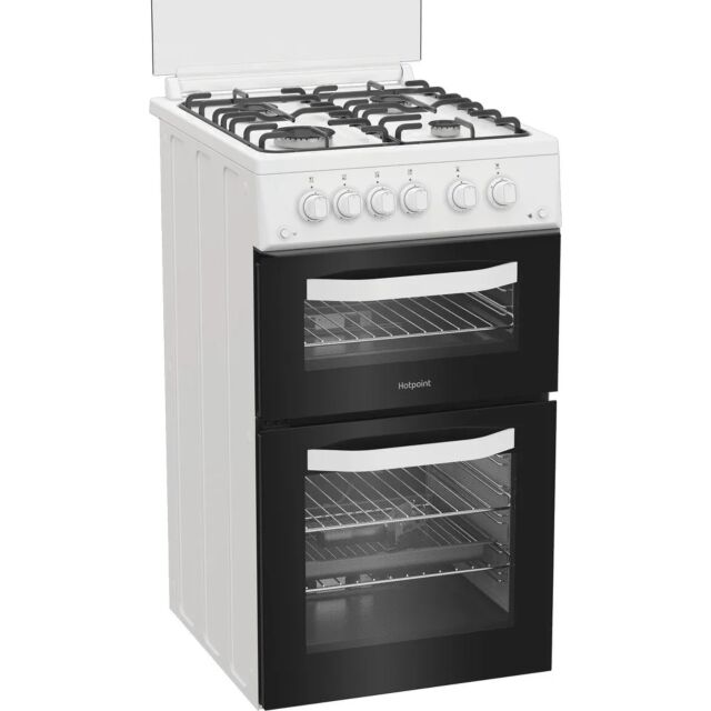 Hotpoint HDG5GCW 50cm Gas Double Oven Cooker