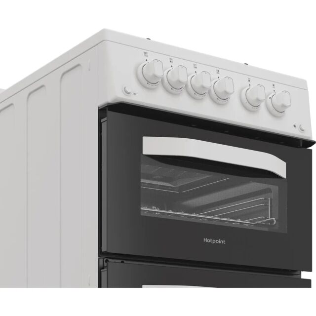 Hotpoint HDG5GCW 50cm Gas Double Oven Cooker