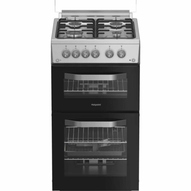 Hotpoint HDG5GCX 50cm Gas Double Oven Cooker