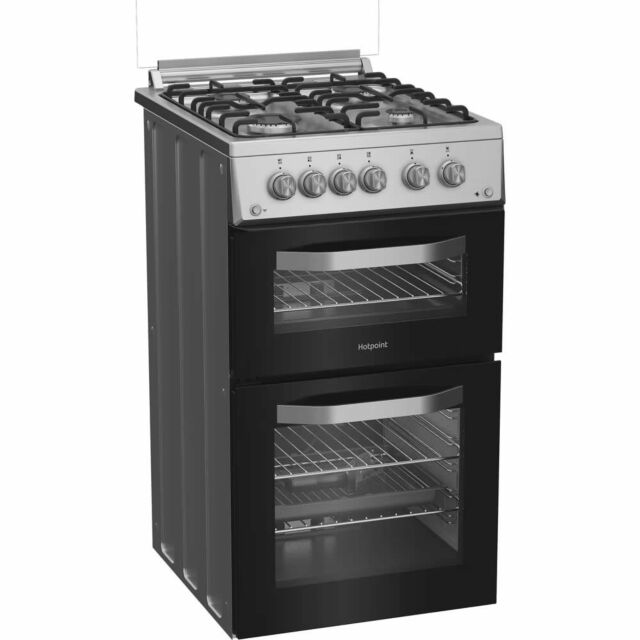 Hotpoint HDG5GCX 50cm Gas Double Oven Cooker