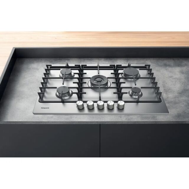 Hotpoint PPH75GDFIXUK 75cm Gas Hob - Silver