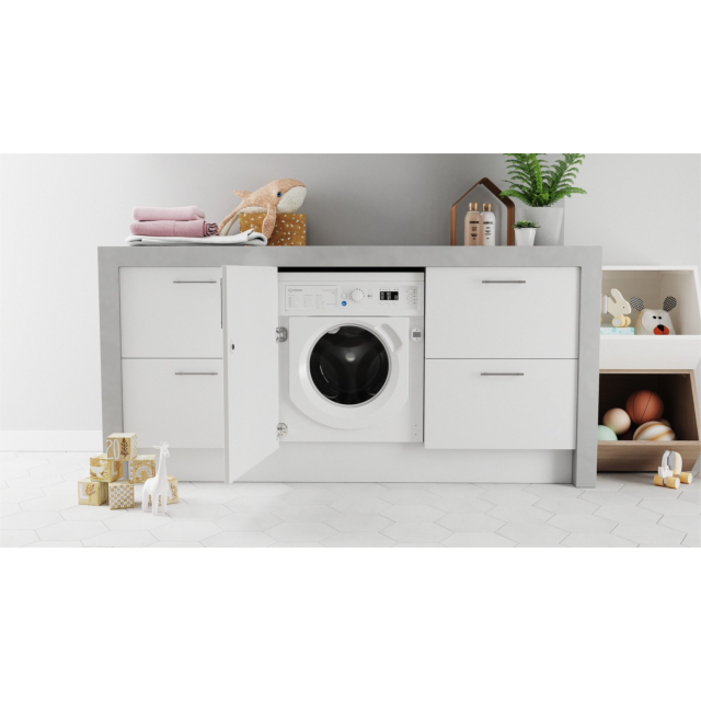 Indesit BI WMIL 91485 U WMIL91485U 9kg 1400 Spin Built in Washing Machine - White