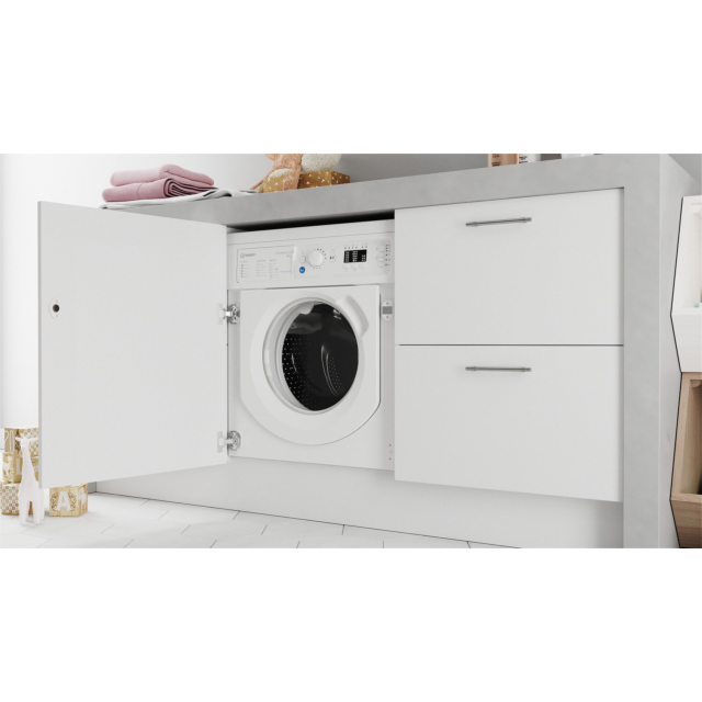 Indesit BI WMIL 91485 U WMIL91485U 9kg 1400 Spin Built in Washing Machine - White