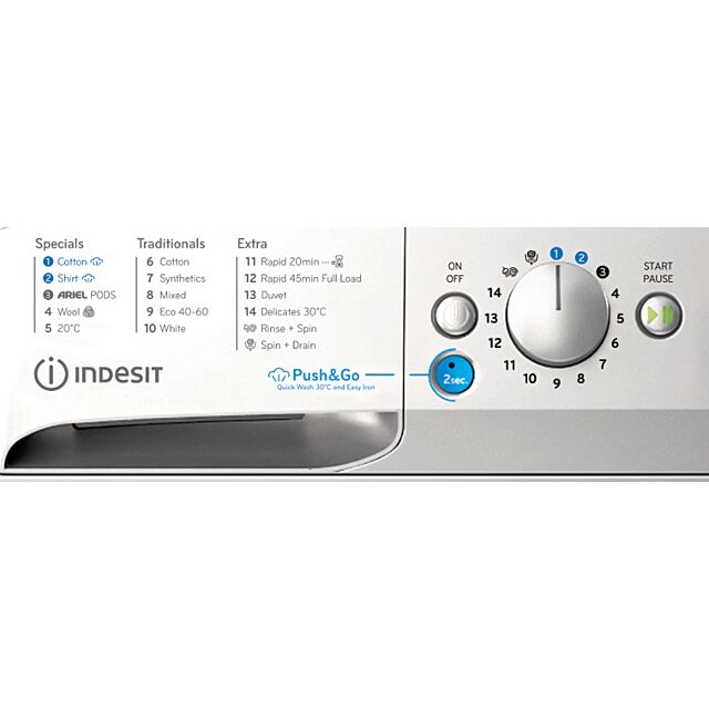 Indesit BWE81496XSVUK 8kg 1400 Spin Washing Machine - Silver
