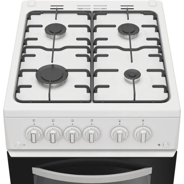 Indesit ITG5GMW 50cm Twin Cavity Gas Cooker