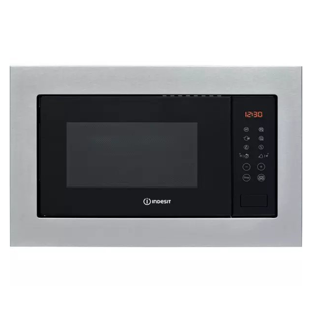 Indesit MWI125GX Push&Go MWI125GX Built In Microwave with Grill - Stainless Steel