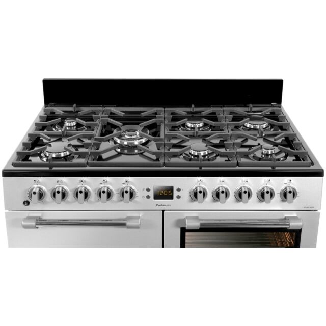 Leisure CK100F232S 100cm Dual Fuel Range Cooker with Seven Gas Burners - Silver