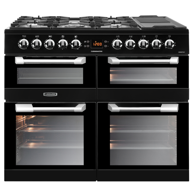 Leisure CS100F520K 100cm Black Dual Fuel Cooker