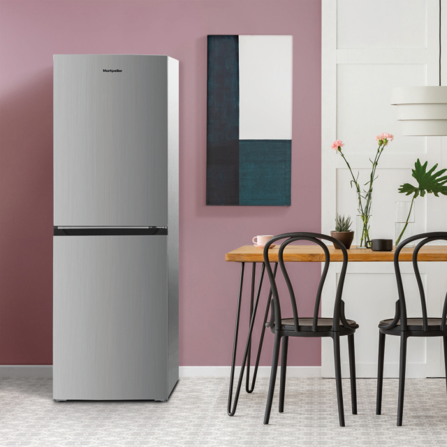 Montpellier MNF167ES 55cm 50/50 No Frost Fridge Freezer - Silver