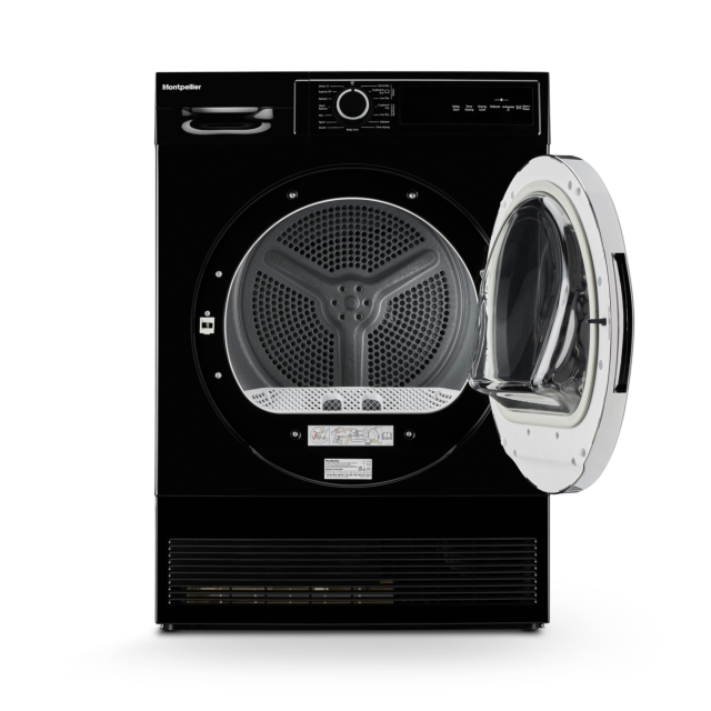 Montpellier MTDC8SDK 8kg Condenser Sensor Dry Tumble Dryer in Black