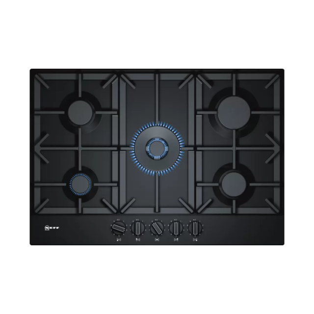 Neff T27DS59S0 N70 75cm Black Enamel Gas Hob