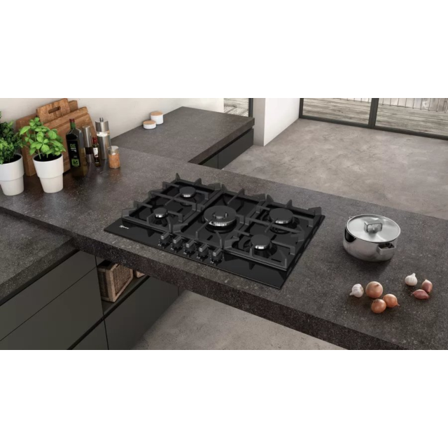 Neff T27DS59S0 N70 75cm Black Enamel Gas Hob