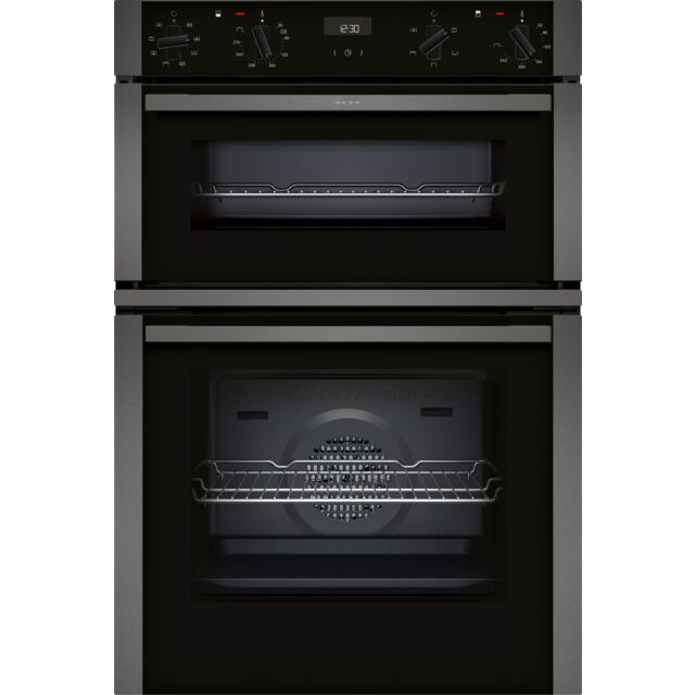 Neff U1ACE2AG3B 59.4cm Built In Electric Double Oven - Graphite Grey
