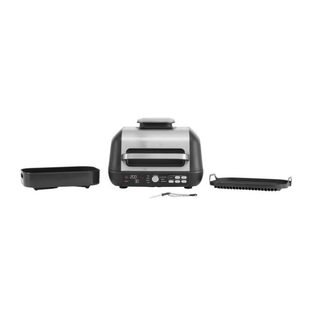 Ninja AG651UK Foodi MAX PRO Health Grill Flat Plate + Air Fryer - Black