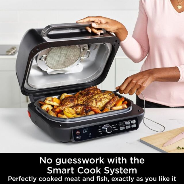Ninja AG651UK Foodi MAX PRO Health Grill Flat Plate + Air Fryer - Black