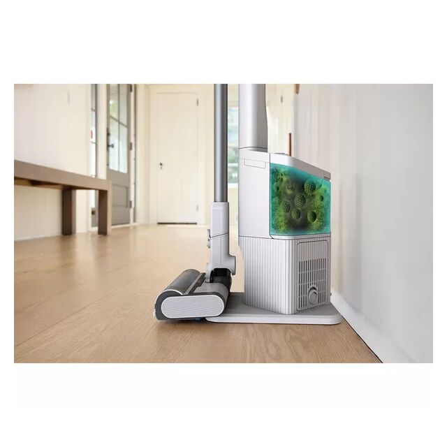 Shark BU3521UK Clean & Empty Cordless Vacuum Cleaner & Auto-Empty System - 40 Minutes Run Time - White