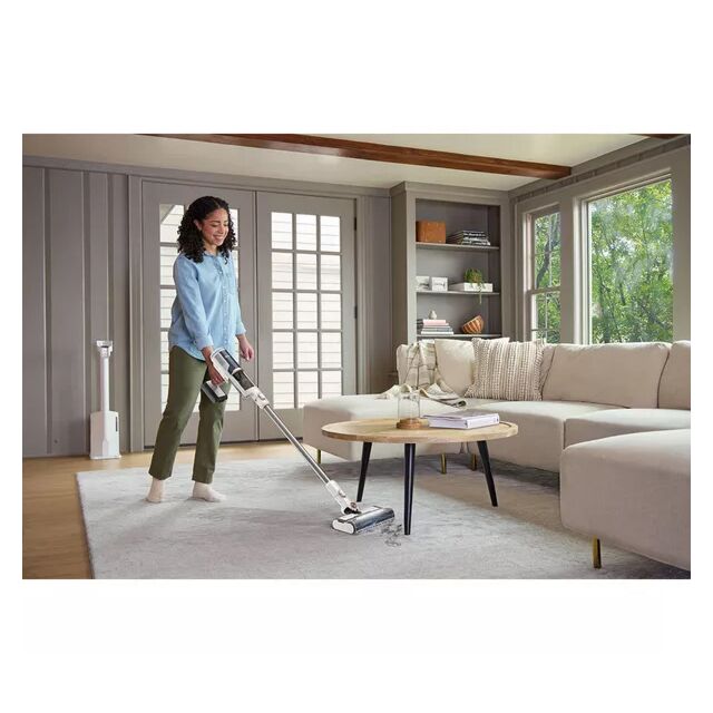 Shark BU3521UK Clean & Empty Cordless Vacuum Cleaner & Auto-Empty System - 40 Minutes Run Time - White