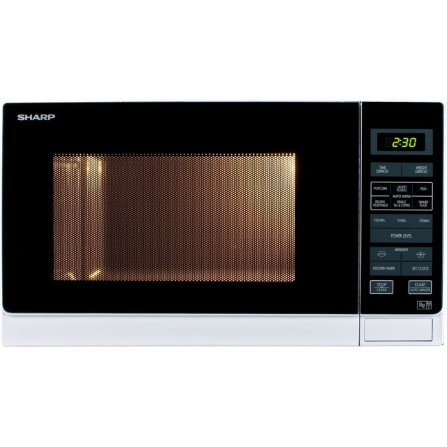 Sharp R372WM 25 Litre Solo Microwave - White