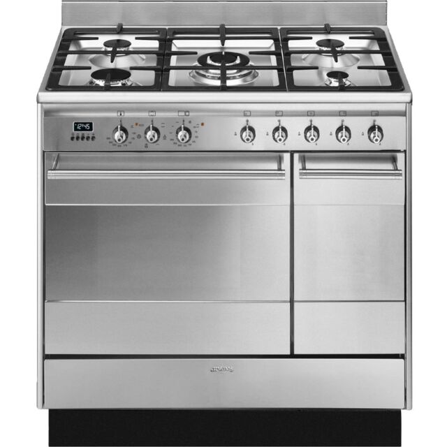 Smeg SUK92MX9-1 90Cm Dual Fuel Twin Range Cooker