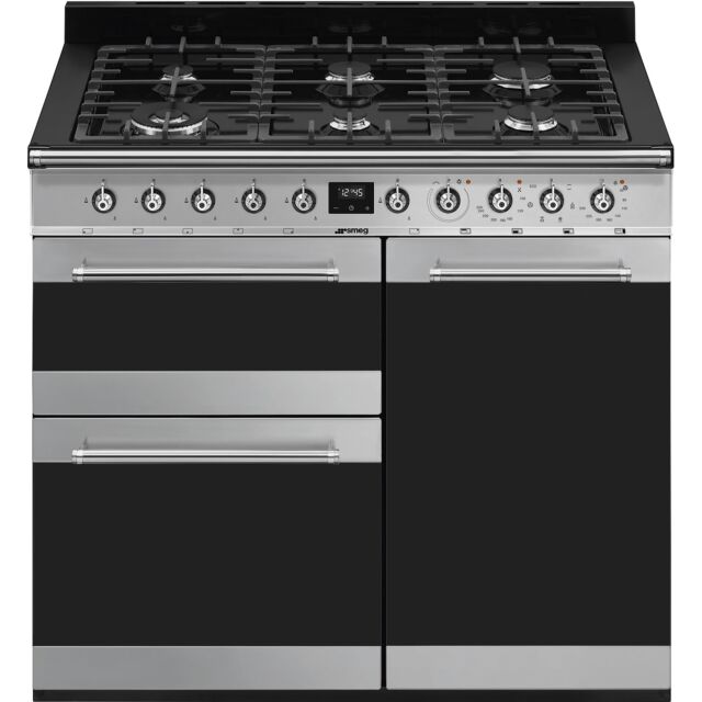 Smeg SY103 100Cm Stainless Steel Dual Fuel Range Cooker