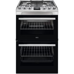 AEG CGX1130ACM 55cm Gas Double Oven Cooker