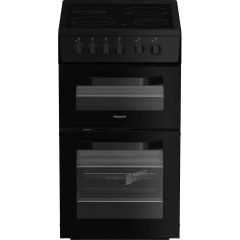 Hotpoint HTE5VCB 50cm Electric Twin Cavity Cooker