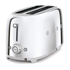 Smeg TSF02SSUK 4 Slice Toaster - Chrome